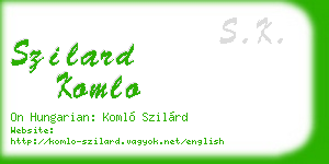 szilard komlo business card